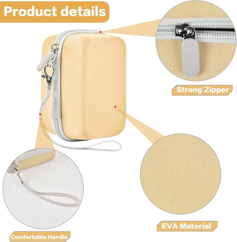 Grapsa Digital Camera Case Compatible with KODAK EKTAR H35 H35N Half Frame Film Camera, Storage Holder Organizer for Kodak Ultra F9 M35 M38 Paper Shoot kamera, 35mm Film Rolls (Box Only) - Yellow - Image 4